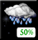 Sunday Night: Rain showers. Mostly cloudy, with a low around 50. South wind around 5 mph. Chance of precipitation is 80%. New rainfall amounts between a quarter and half of an inch possible. Sunday Night: Rain Showers